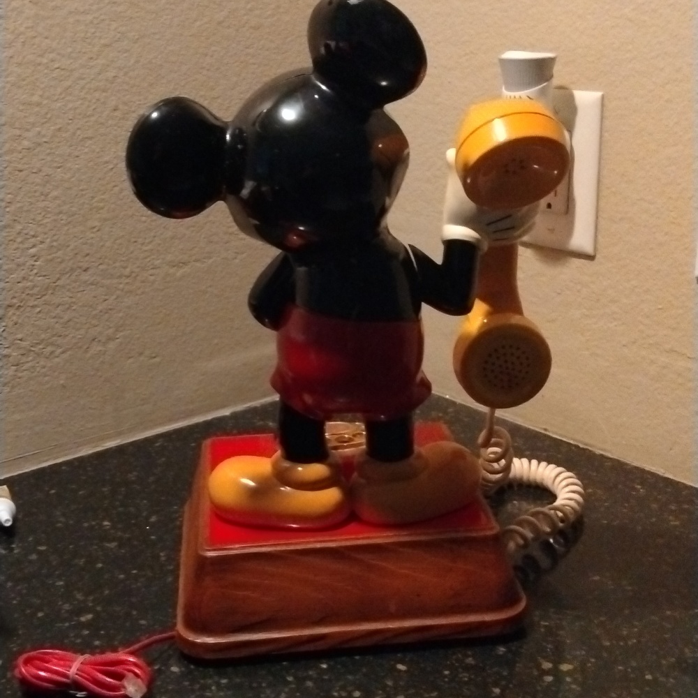 1976 VINTAGE MICKEY MOUSE PHONE IN WORKING AND EXCELLENT CONDITION - Picture 8 of 11